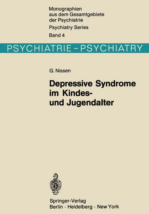 Produktbild: Depressive Syndrome im Kindes- und Jugendalter