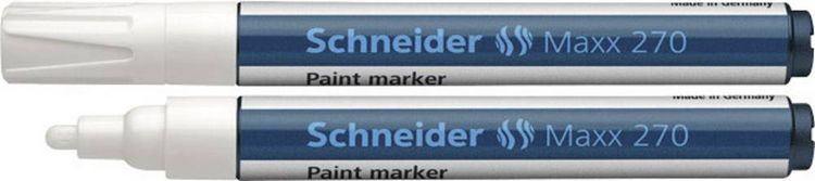 Produktbild: Schneider Schreibger&auml;te Maxx 270 127049 Lackmarker Wei&szlig; 1 mm, 3mm