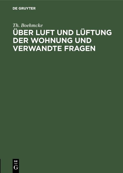 Produktbild: &Uuml;ber Luft und L&uuml;ftung der Wohnung und verwandte Fragen