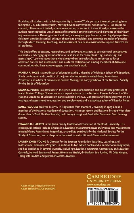 Produktbild: Assessment, Equity, and Opportunity to Learn