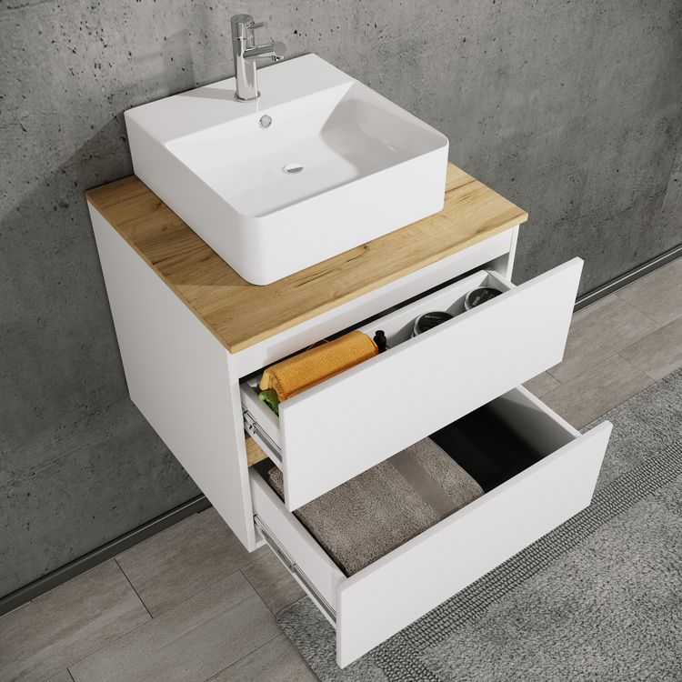 Produktbild: 4 tlg. Badm&ouml;bel-Set mit Waschbecken Cosila-A 60 cm