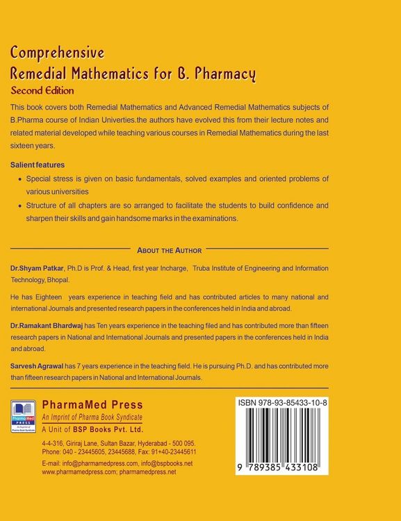 Produktbild: Comprehensive Remedial Mathematics for Pharmacy