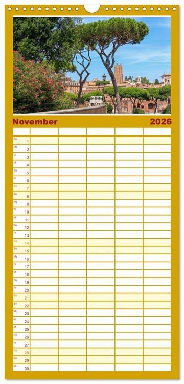 Produktbild: Familienplaner 2026 - Rom - Monumente f&uuml;r die Ewigkeit mit 5 Spalten (Wandkalender, 21 x 45 cm) CALVENDO