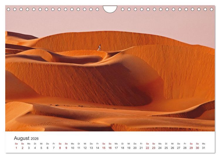 Produktbild: Die D&uuml;nen in der W&uuml;ste von Abu Dhabi (Wandkalender 2026 DIN A4 quer), CALVENDO Monatskalender