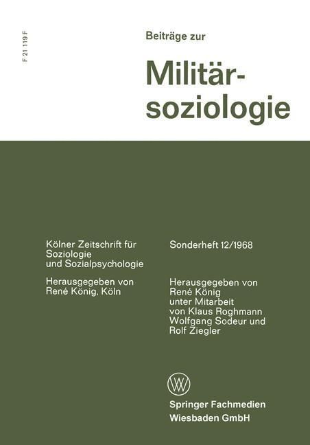 Produktbild: Beitr&auml;ge zur Milit&auml;rsoziologie