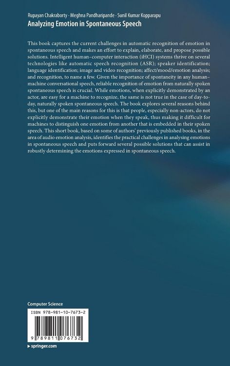 Produktbild: Analyzing Emotion in Spontaneous Speech