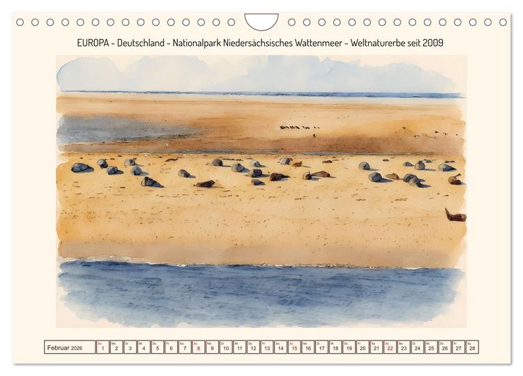Produktbild: Weltnaturerbe unserer Erde (Wandkalender 2026 DIN A4 quer), CALVENDO Monatskalender