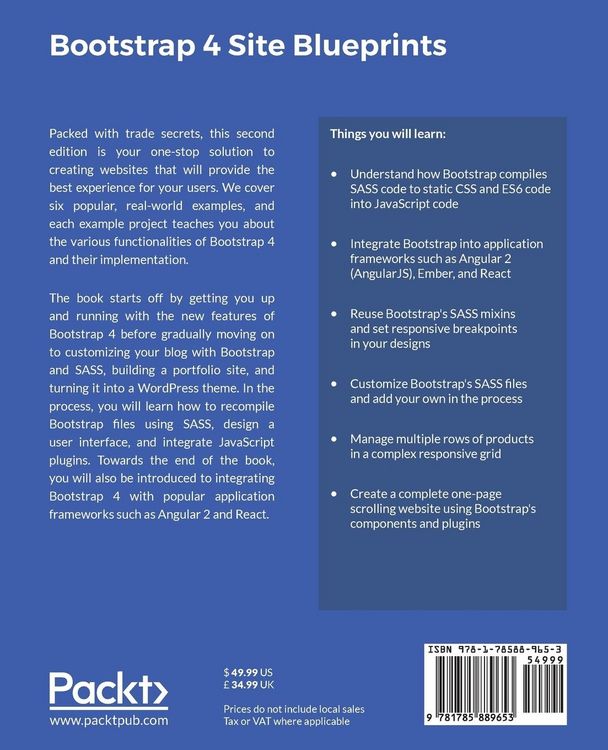 Produktbild: Bootstrap 4 Site Blueprints