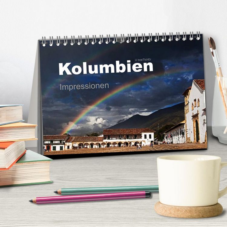 Produktbild: Kolumbien Impressionen (Tischkalender 2026 DIN A5 quer), CALVENDO Monatskalender