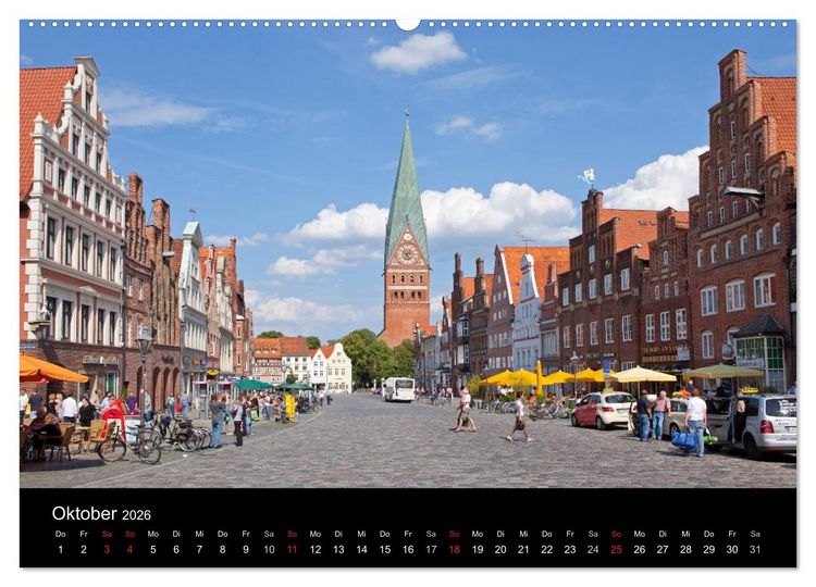 Produktbild: Hansestadt L&uuml;neburg und L&uuml;neburger Heide (hochwertiger Premium Wandkalender 2026 DIN A2 quer), Kunstdruck in Hochglanz