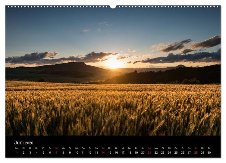 Produktbild: Vulkanlandschaft Hegau 2026 (hochwertiger Premium Wandkalender 2026 DIN A2 quer), Kunstdruck in Hochglanz