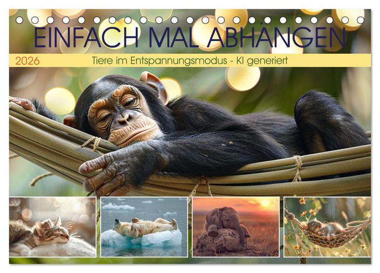 Produktbild: Einfach mal abh&auml;ngen (Tischkalender 2026 DIN A5 quer), CALVENDO Monatskalender
