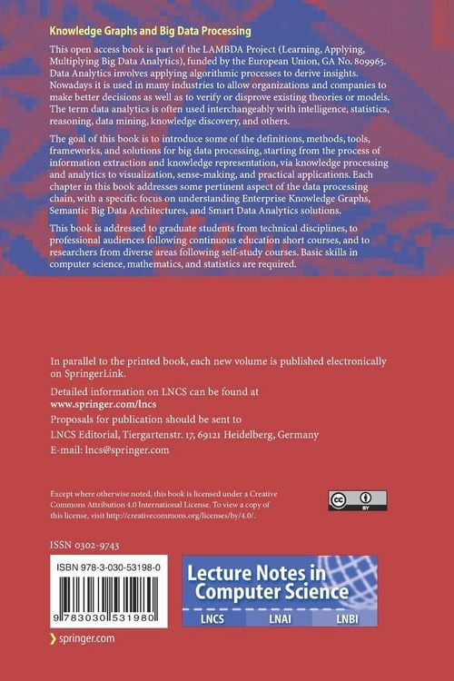 Produktbild: Knowledge Graphs and Big Data Processing
