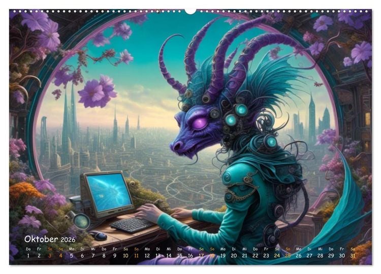 Produktbild: unm&ouml;gliche Traumwelten (Wandkalender 2026 DIN A2 quer), CALVENDO Monatskalender