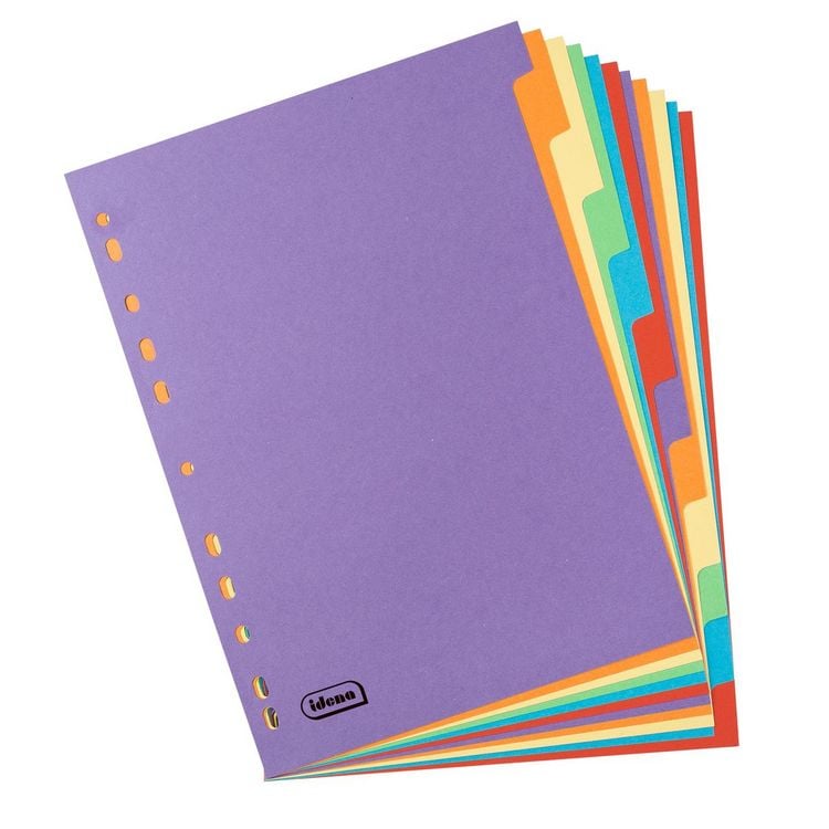 Produktbild: Idena Kartonregister 12teilig 6 Farben 150g/m&sup2; DIN A4