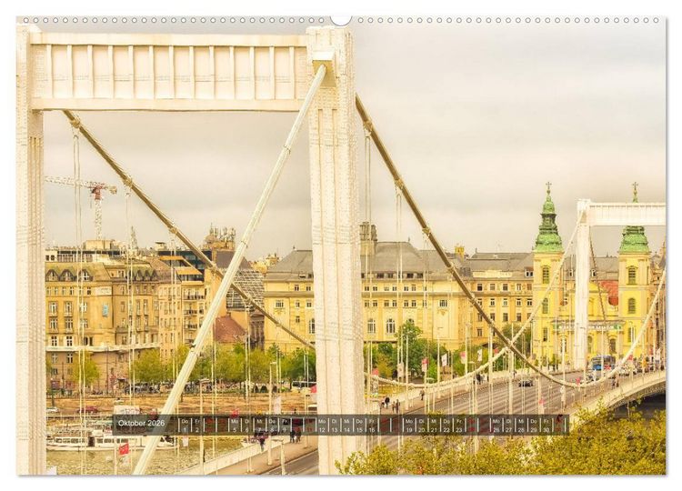 Produktbild: Budapest - Die Stadt an der Donau (hochwertiger Premium Wandkalender 2026 DIN A2 quer), Kunstdruck in Hochglanz