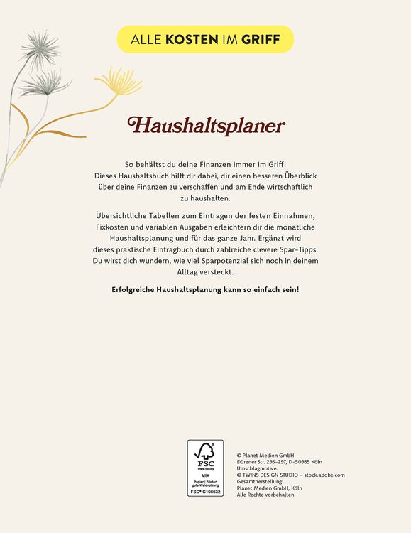 Produktbild: Haushaltsplaner