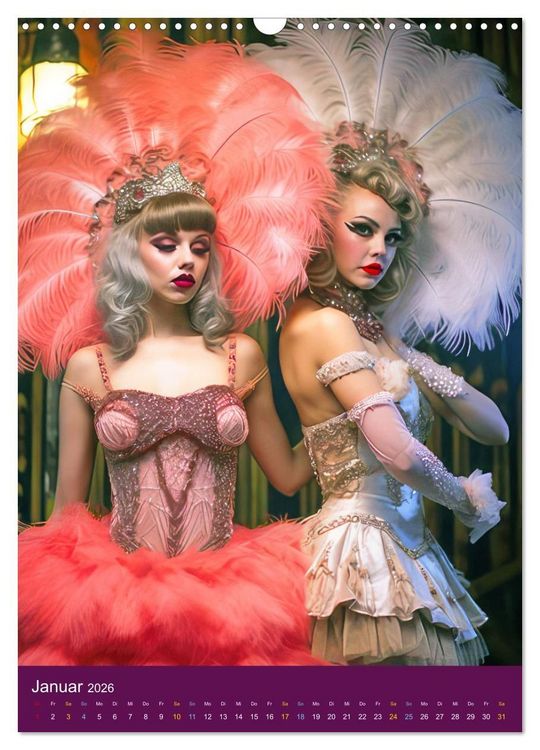 Produktbild: Burlesque T&auml;nzerinnen - Verf&uuml;hrerischer Tanz (Wandkalender 2026 DIN A3 hoch), CALVENDO Monatskalender
