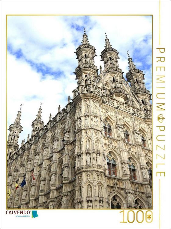 Produktbild: CALVENDO Puzzle Das historische Rathaus im belgischen L&ouml;wenE | 1000 Teile Lege-Gr&ouml;&szlig;e 64x48cm Foto-Puzzle f&uuml;r gl&uuml;ckliche Stunden