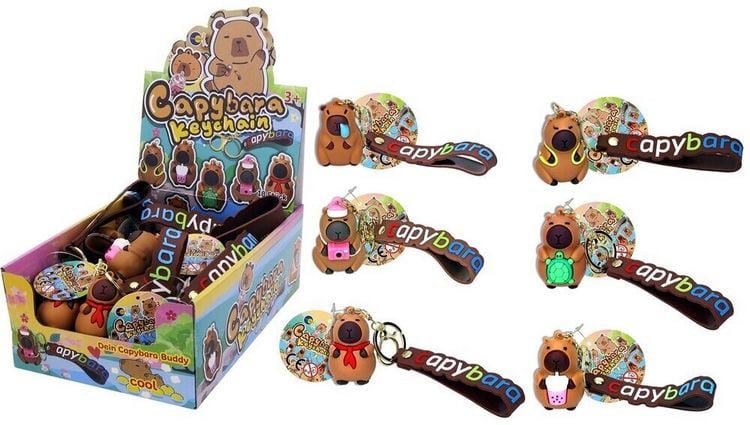 Produktbild: Capybara Keychains Display 18 St&uuml;ck sortiert