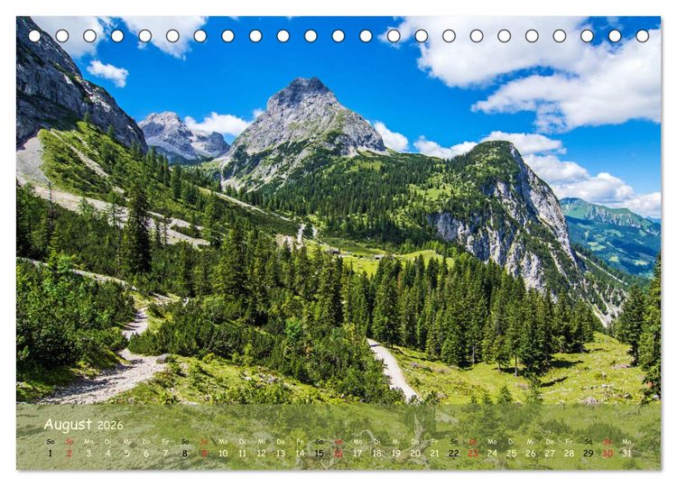 Produktbild: Naturparadies Zugspitzarena (Tischkalender 2026 DIN A5 quer), CALVENDO Monatskalender