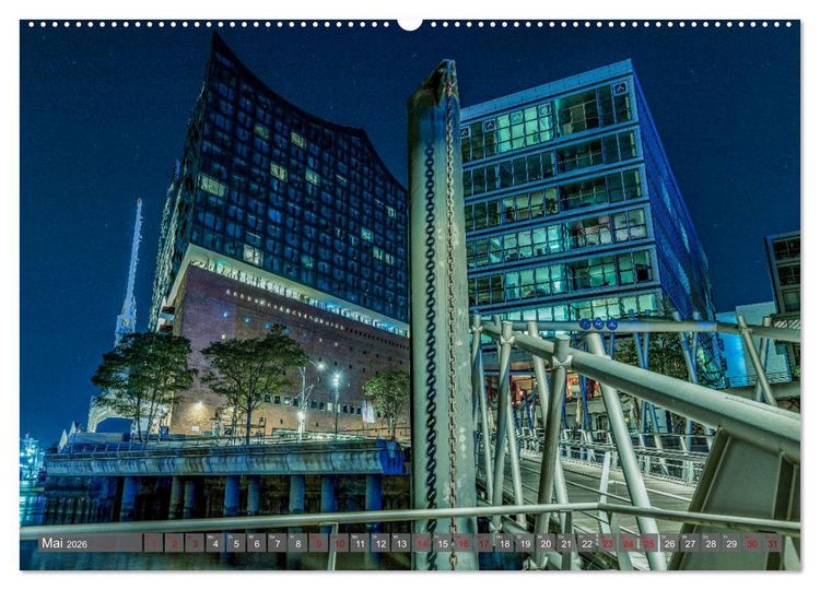 Produktbild: Hamburg City Vibes (Wandkalender 2026 DIN A2 quer), CALVENDO Monatskalender