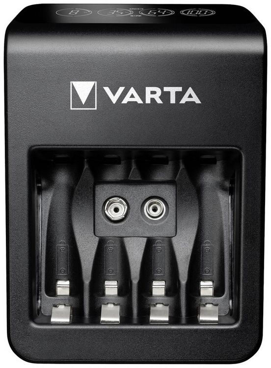 Produktbild: Varta LCD Plug Charger+ 4x 56706 Rundzellen-Ladeger&auml;t NiMH Micro (AAA), Mignon (AA), 9 V Block