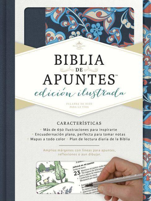 Produktbild: Rvr 1960 Biblia de Apuntes, Edici&oacute;n Ilustrada, Tela En Rosado Y Azul