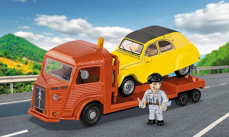 Produktbild: COBI 24627 - Citroen Type H Car Transporter & 2CV Type AZ, Bausatz 1:35, 278 Klemmbausteine