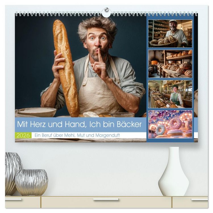 Produktbild: Mit Herz und Hand, Ich bin B&auml;cker (hochwertiger Premium Wandkalender 2026 DIN A2 quer), Kunstdruck in Hochglanz