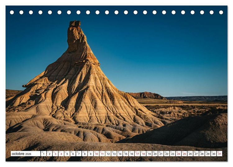 Produktbild: Sublimes paysages d'Espagne (Calendrier de bureau 2026 DIN A5 vertical), CALVENDO calendrier mensuel