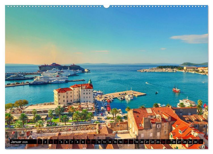 Produktbild: DALMATIEN - KROATISCHE K&Uuml;STE - Split mit Umgebung (Wandkalender 2026 DIN A2 quer), CALVENDO Monatskalender