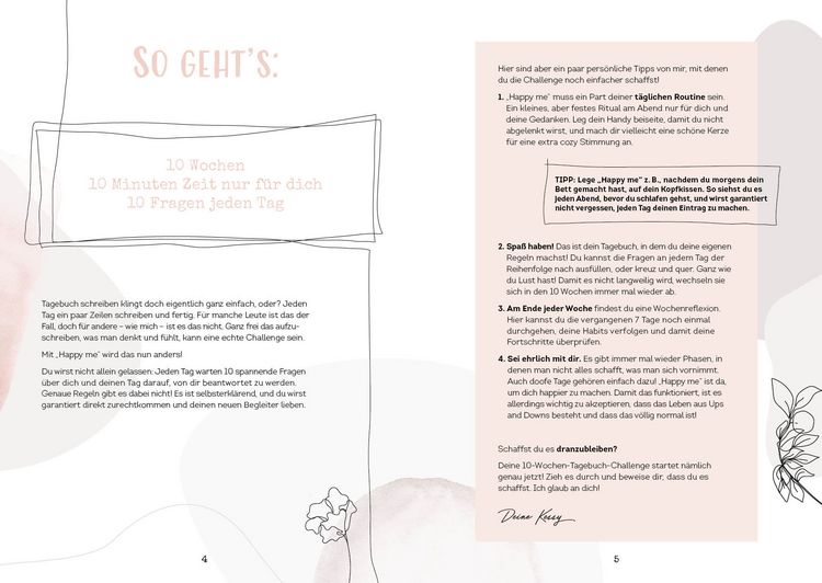 Produktbild: Happy me &ndash; Meine 10-Wochen-Tagebuch-Challenge mit Social-Media-Star Cali Kessy