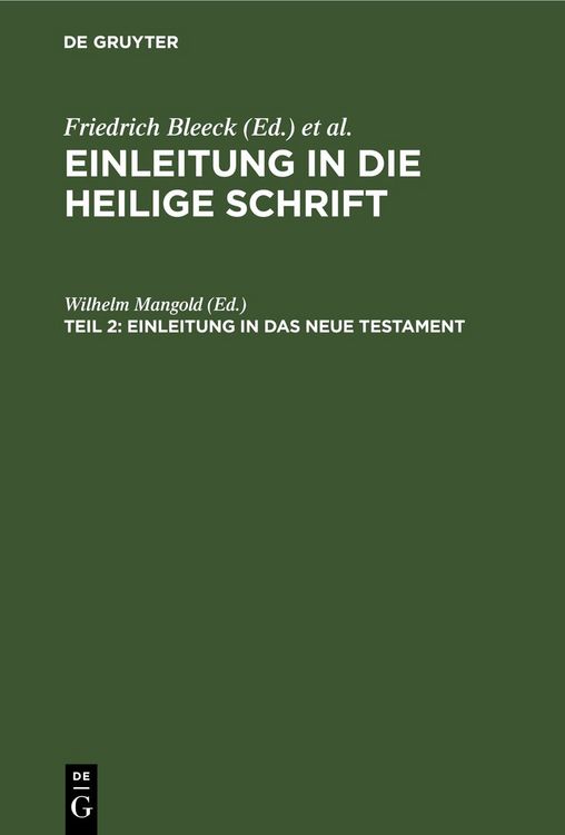 Produktbild: Einleitung in das Neue Testament