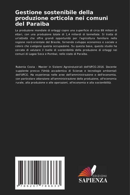 Produktbild: Gestione sostenibile della produzione orticola nei comuni del Paraiba