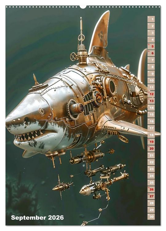 Produktbild: Steampunk Fauna (Wandkalender 2026 DIN A2 hoch), CALVENDO Monatskalender