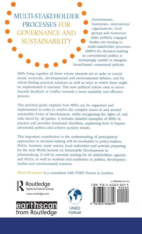 Produktbild: Multi-stakeholder Processes for Governance and Sustainability