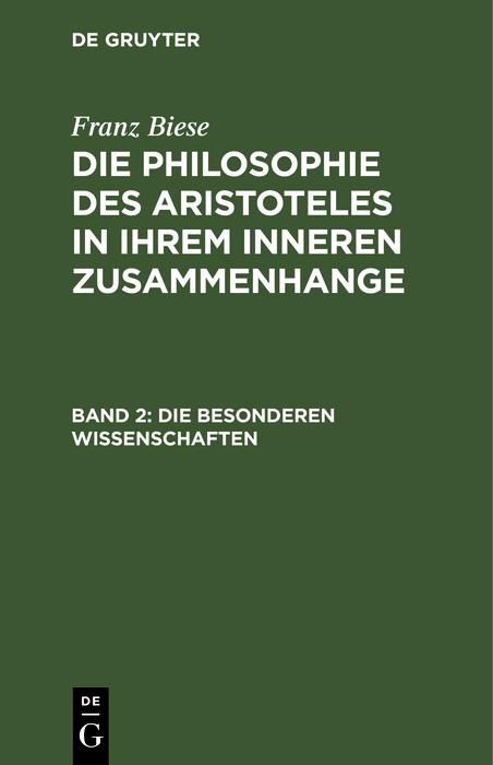 Produktbild: Die besonderen Wissenschaften