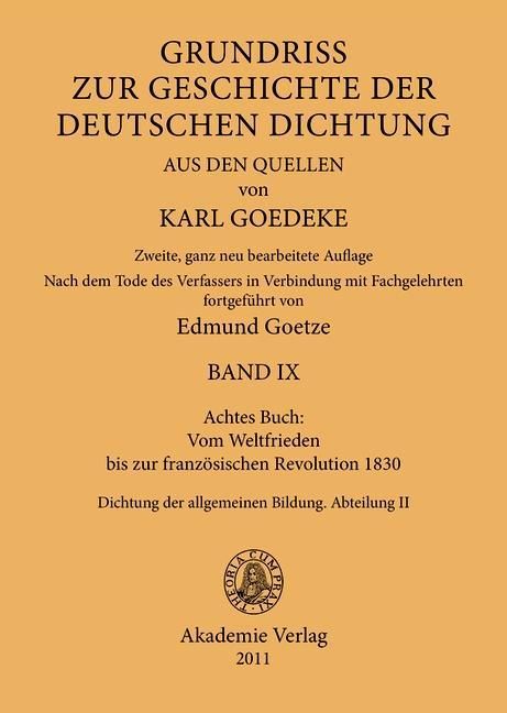 Produktbild: Achtes Buch: Vom Weltfrieden bis zur franz&ouml;sischen Revolution 1830