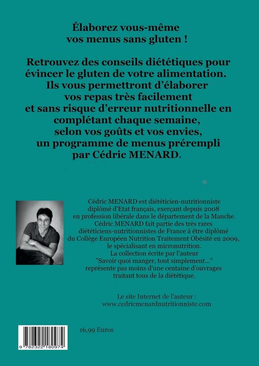 Produktbild: J'&eacute;labore mon planning de menus sans gluten