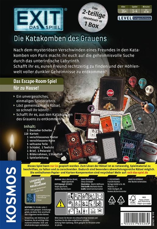 KOSMOS - EXIT® - Das Spiel - Die Katakomben des Grauens