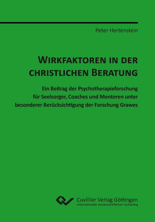 Produktbild: Wirkfaktoren in der Christlichen Beratung