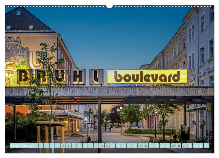 Produktbild: Chemnitz zur blauen Stunde (Wandkalender 2026 DIN A2 quer), CALVENDO Monatskalender