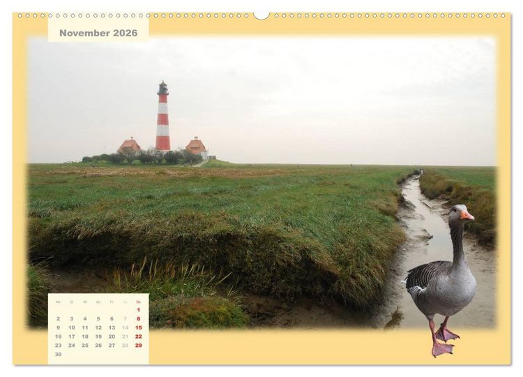 Produktbild: Leuchtt&uuml;rme Schleswig-Holsteins (hochwertiger Premium Wandkalender 2026 DIN A2 quer), Kunstdruck in Hochglanz