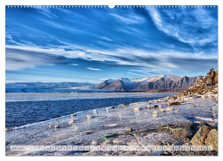 Produktbild: Surreale Landschaften Islands (hochwertiger Premium Wandkalender 2026 DIN A2 quer), Kunstdruck in Hochglanz