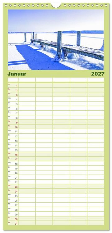 Produktbild: Familienplaner 2027 - Meine kleine Auszeit mit 5 Spalten (Wandkalender, 21 x 45 cm) CALVENDO