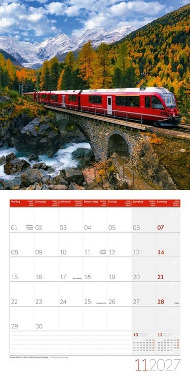 Produktbild: Lokomotiven Kalender 2027 - 30x30 - Art12