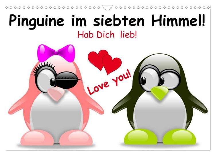 Produktbild: Pinguine im siebten Himmel! (Wandkalender 2026 DIN A3 quer), CALVENDO Monatskalender