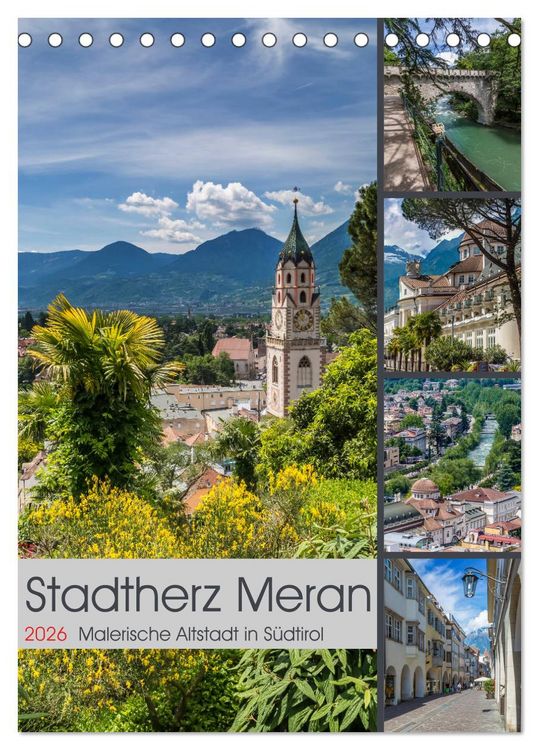 Produktbild: Stadtherz MERAN (Tischkalender 2026 DIN A5 hoch), CALVENDO Monatskalender