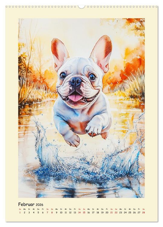 Produktbild: Charmante Bulldoggen. Franz&ouml;sische Lebensfreude auf vier Pfoten (Wandkalender 2026 DIN A2 hoch), CALVENDO Monatskalender